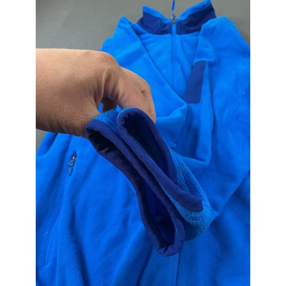 Marmot Jacket Mens XL Blue Polartec Fleece Full Zip Drawcord Hem Pockets Outdoor - Picture 5 of 12
